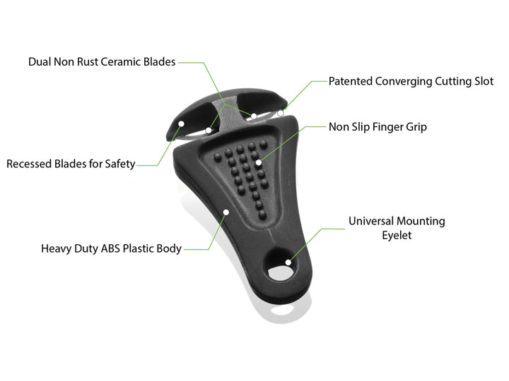 Line Cutterz Ceramic Blade Zipper Pull Fishing Line Cutter