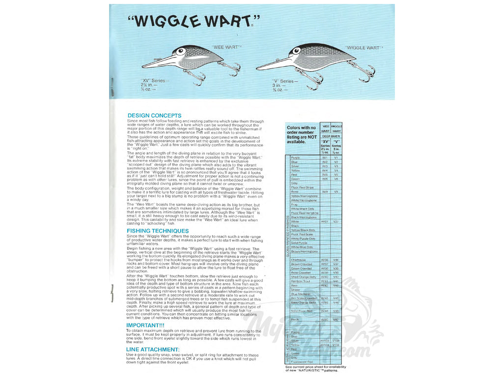 1980-1981 Storm Lures Catalog + Insert / Price List