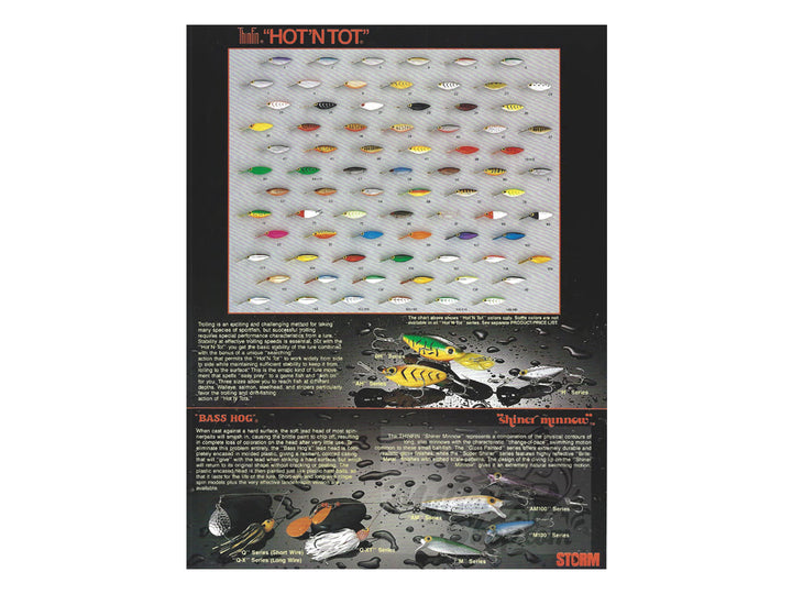 1989 Storm Lures 25th Anniversary Catalog 1964-1989 + Insert/s