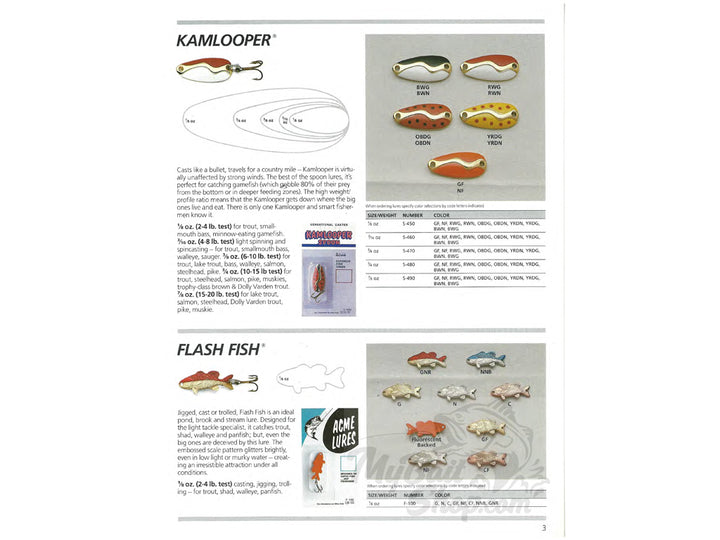 Acme Tackle Company 1987 Catalog