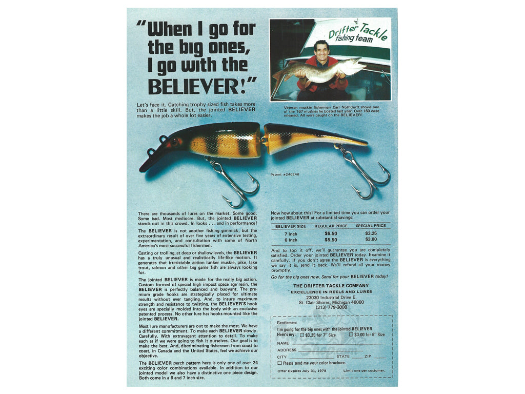 Drifter Believer 1978 Ad