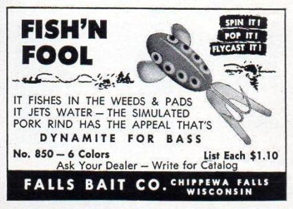 Falls Bait Company Fish 'N Fool Green Black and White