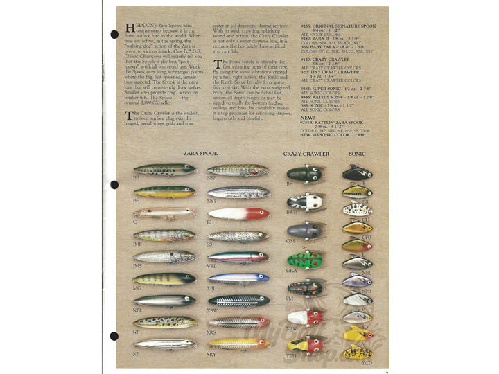 1986 Heddon Catalog