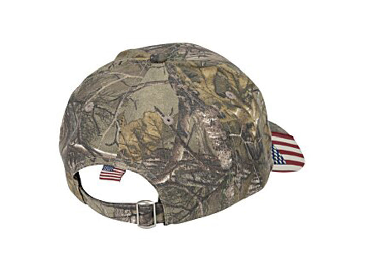 My Bait Shop Outdoor Cap / Hat American Flag Camo Mossy Oak