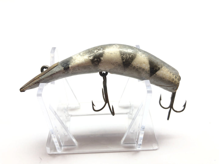 Kautzky Lazy Ike 3 Silver and Black Wooden Lure