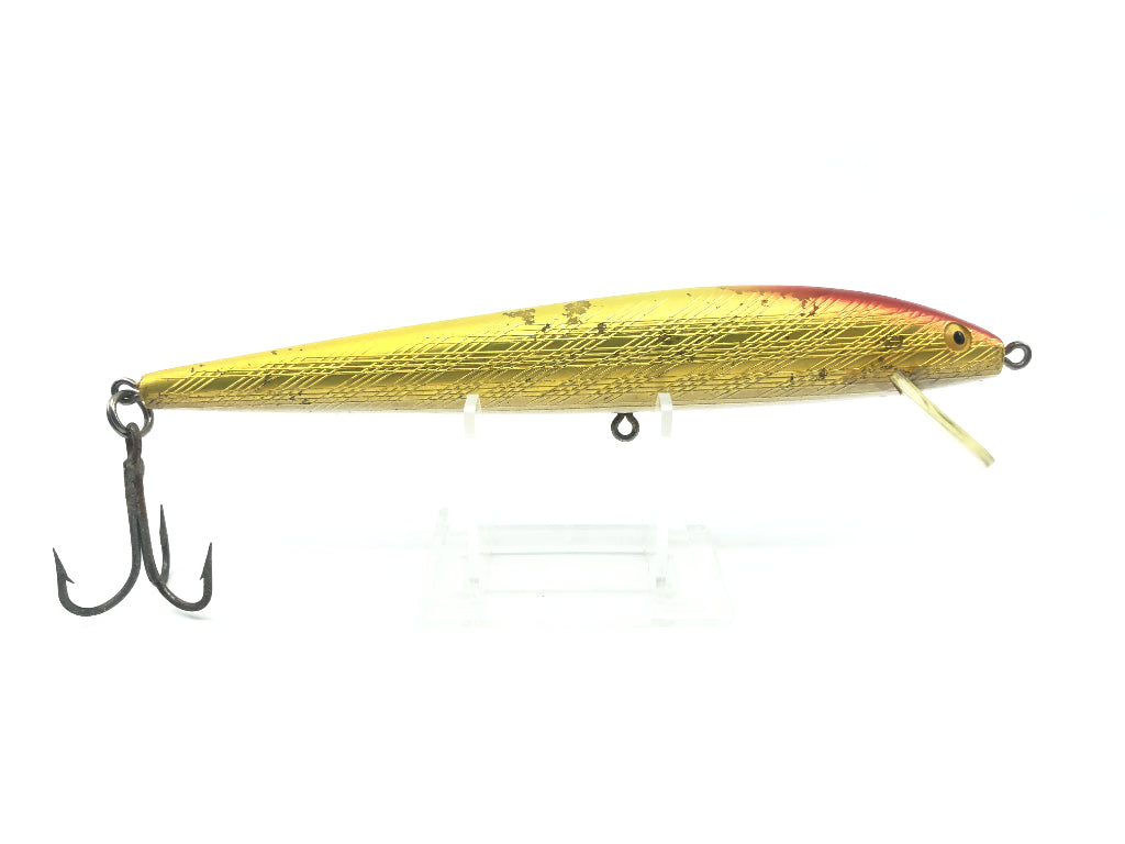 Musky Size Rapala Style Minnow Orange Gold and White