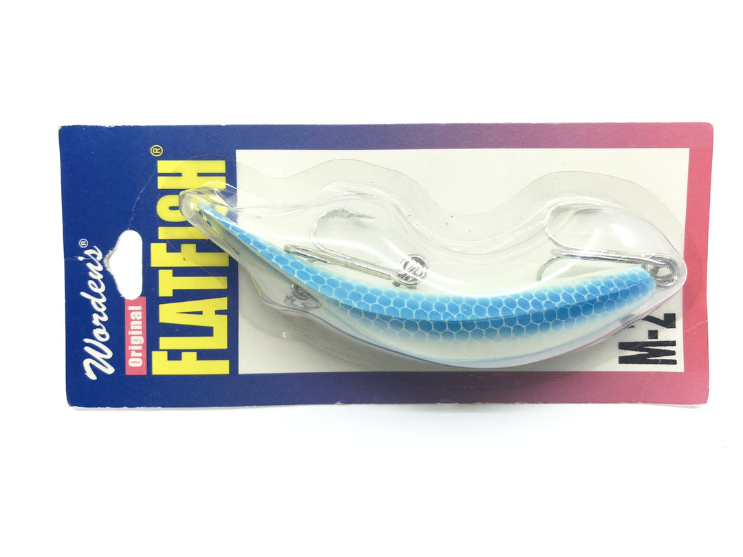 Worden's Helin Flatfish M-2 Musky Size Blue White Scale New on Card