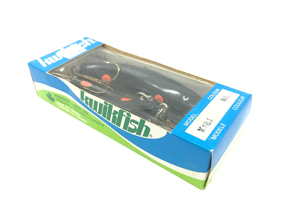 Pre Luhr-Jensen Kwikfish Jointed K18J BL Black with Spots Color New in Box Old Stock