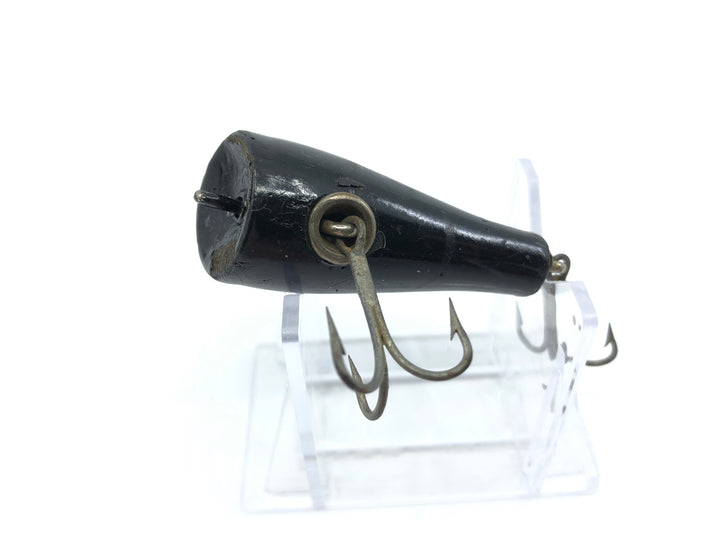 Creek Chub 5900 Midget Plunker in Black Color 5913 Wooden Lure Glass Eyes