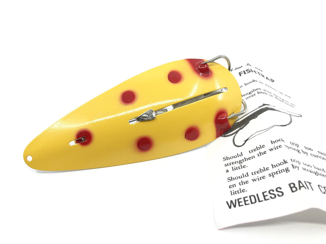 Musky Sized FishTrap Yellow and Red Weedless Bait Company
