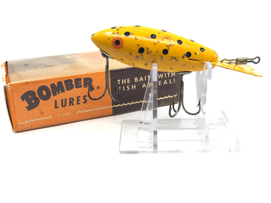 Vintage Wooden Bomber 539 Yellow/black dots with Box 