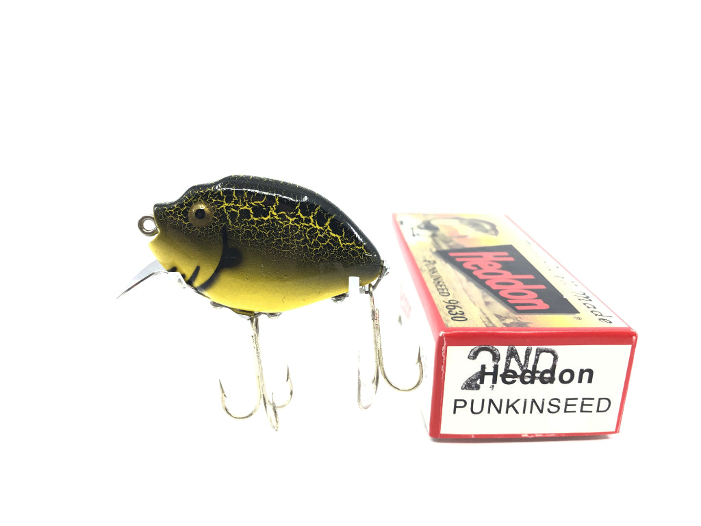 Heddon 9630 2nd Punkinseed X9630YBC Yellow Black Crackleback Color New in Box