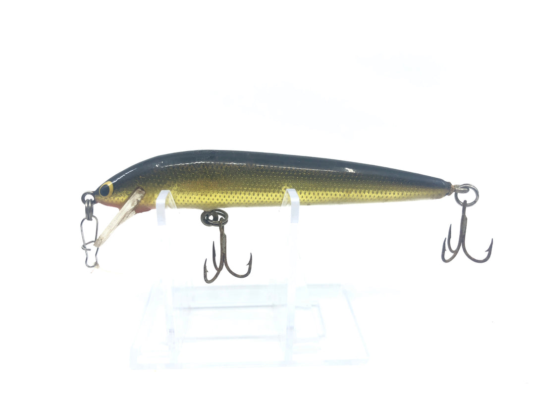 Unmarked Minnow Black Back and Gold