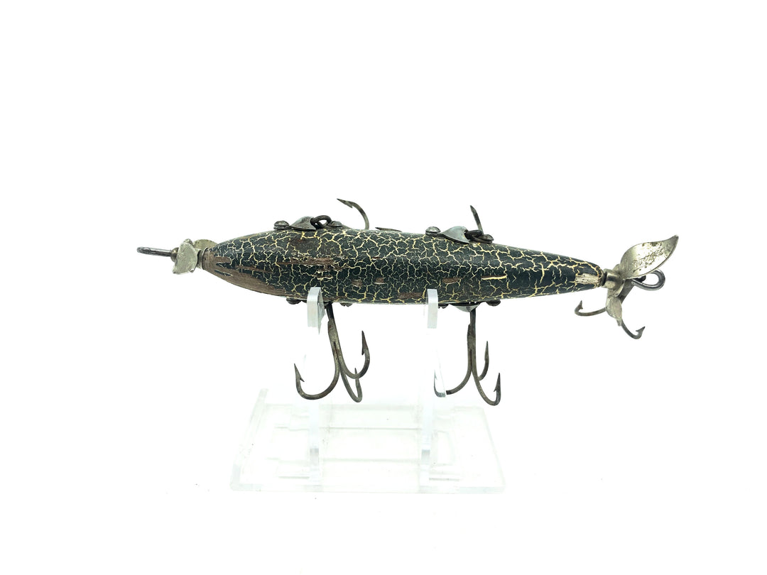 Heddon Dowagiac 150 Underwater 5 Hook Minnow, Green Crackle Fancy Back