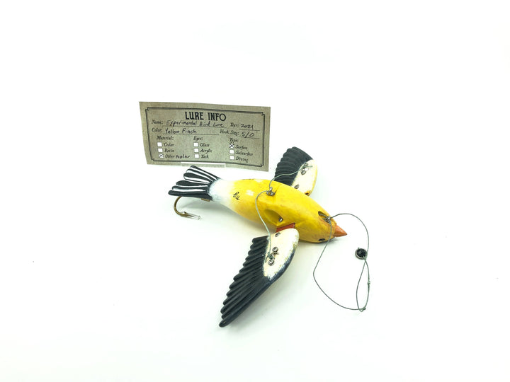 Chautauqua Custom Experimental Bird Lure, Yellow Finch Color