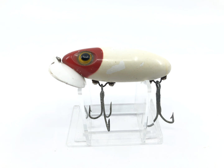 Arbogast Plastic Lip Jitterbug 1940's WWII Era Red White Color