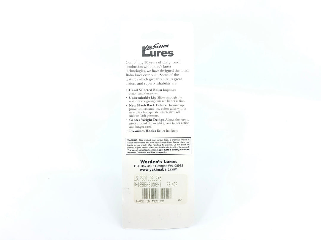 Lee Sisson PBD1 Silver Minnow Sparkle Color New on Card