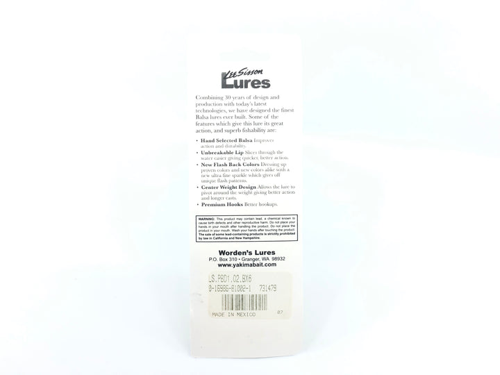 Lee Sisson PBD1 Silver Minnow Sparkle Color New on Card