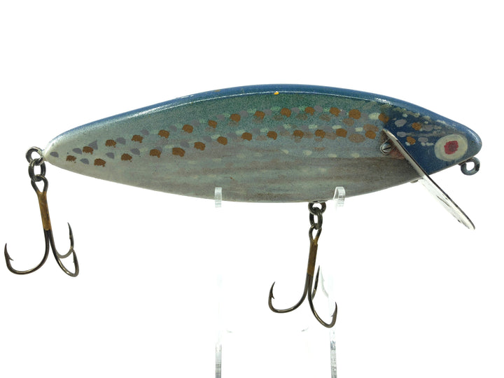 Vintage Hellraiser Psycho Path Musky Lure 8" Blue Rainbow Trout Color Early Model