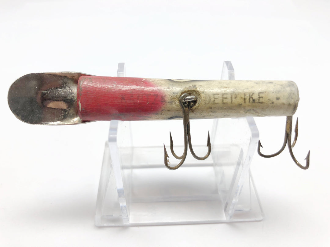 Kautzky Lazy Ike Deep Ike Red and White Metal Diving Lip