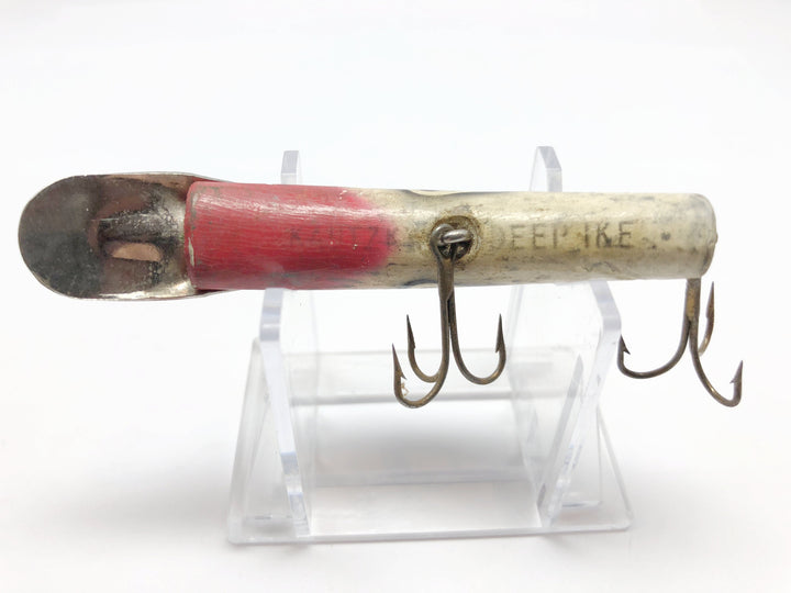 Kautzky Lazy Ike Deep Ike Red and White Metal Diving Lip