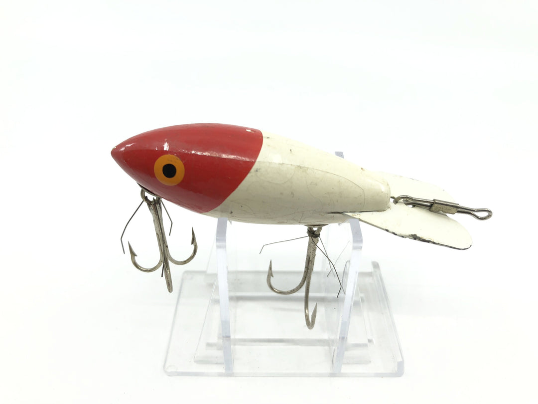 Vintage Wooden Bomber Red Head White Body Color