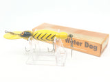 Vintage Wooden Bomber Water Dog 1620 Yellow Black Ribs
