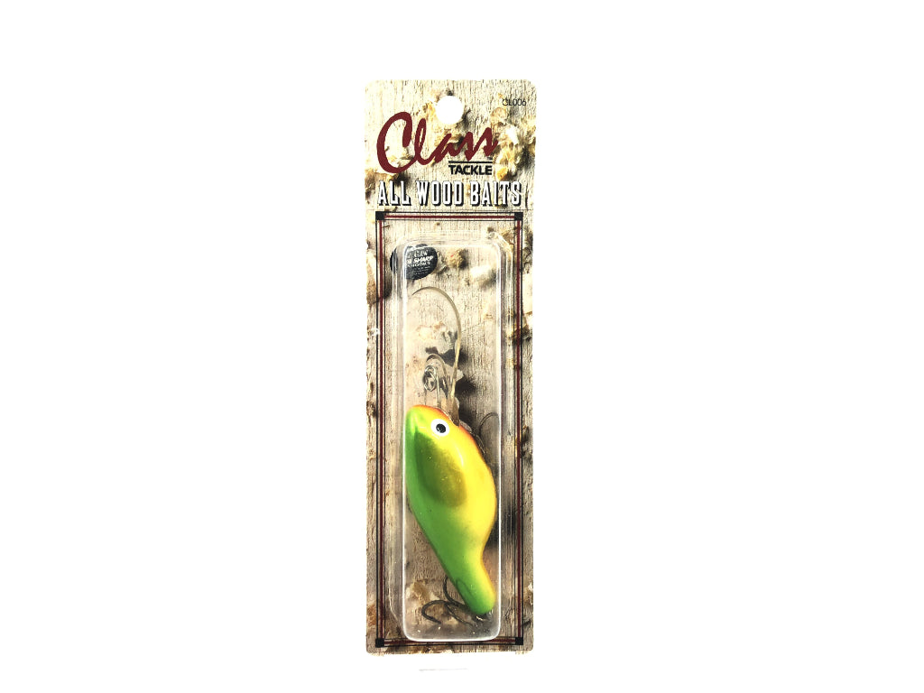 Class Tackle All Wood Baits Diving Guppy Perch Color New on Card