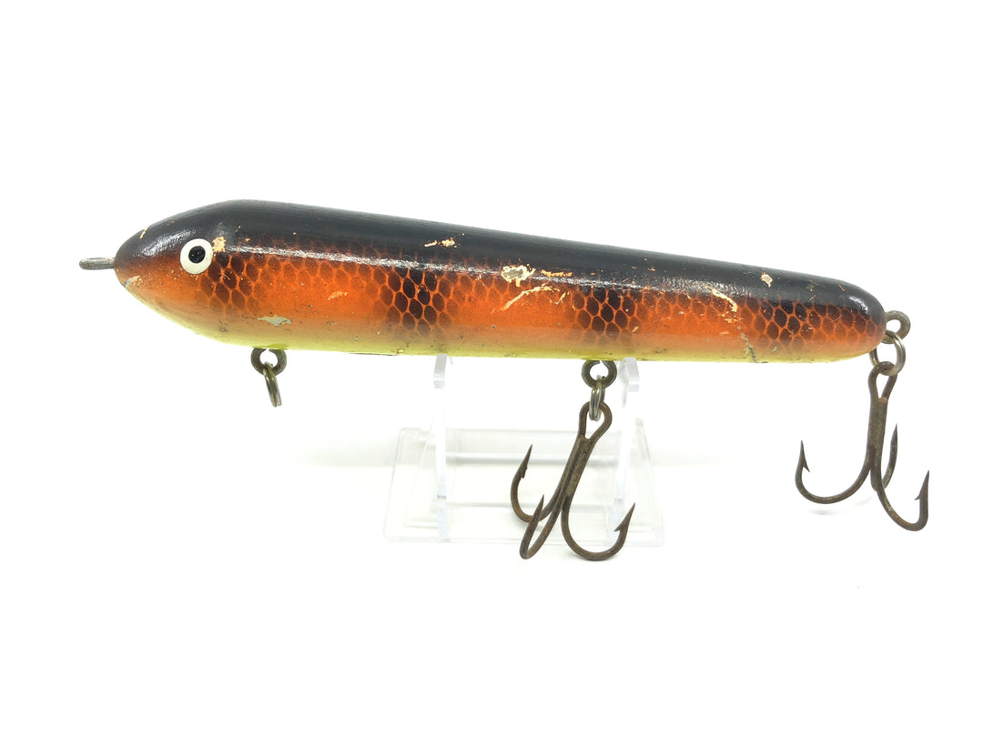 Crazy Glider Musky Lure 6 1/2" Long Orange and Black