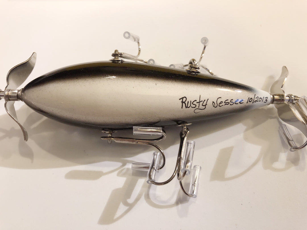 Rusty Jessee Killer Baits Five Hook Minnow in Black White Skunk Color 10/2013