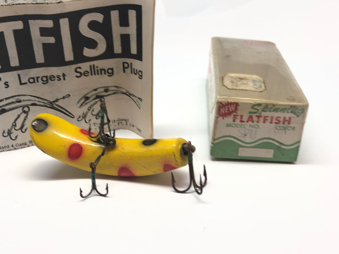 Helin Wooden Flatfish SPS YE Yellow with Dots with Box
