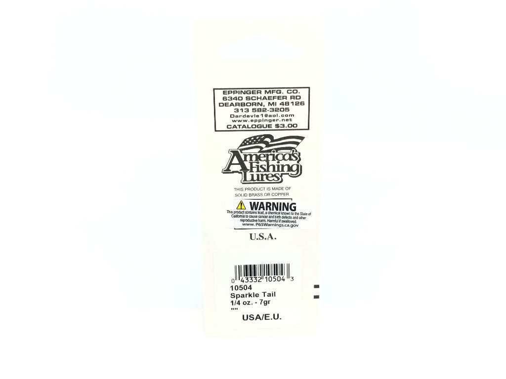 Sparkle Tail Silver Black Color 504 Series 10 Lure New on Card