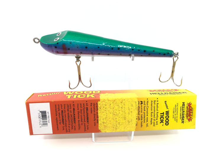Hellraiser Wood Tick Musky Lure 7" Trout Color New in Box Old Stock