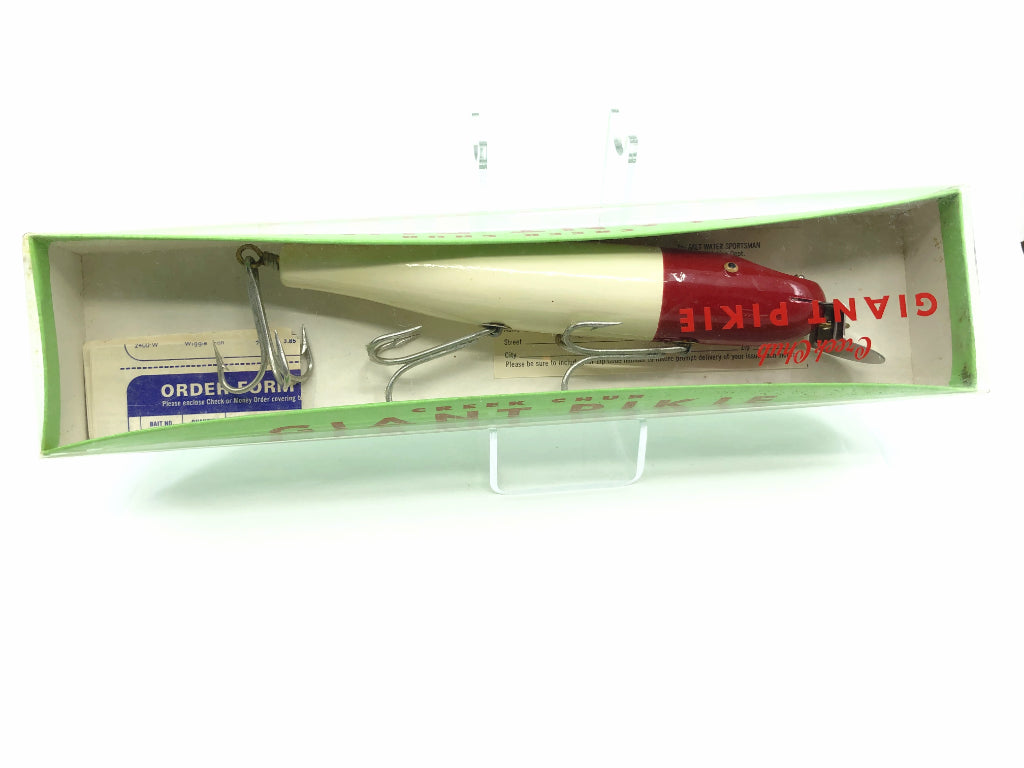Creek Chub Giant Straight Pikie 6002 Red Head White Color New with Box