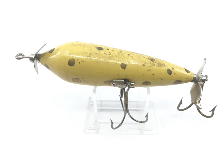 Unknown Yellow and Gold Spotted Musky Lure
