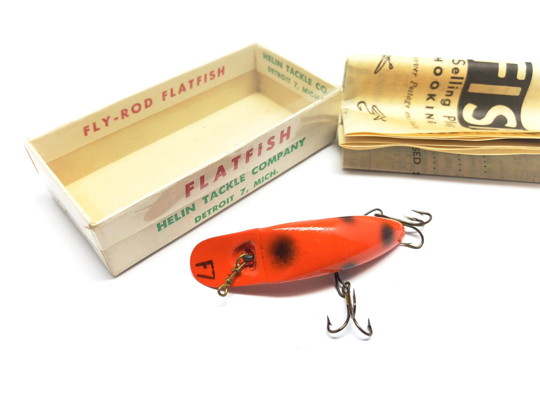 Vintage Helin Flatfish F7 OR Orange Like New with Box and Paperwork