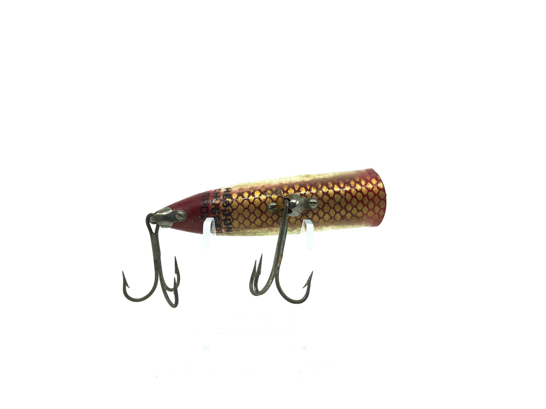Heddon Chugger Spook 9542, FF+GR Fish Flash/Gold Reflector/Red Scale Color