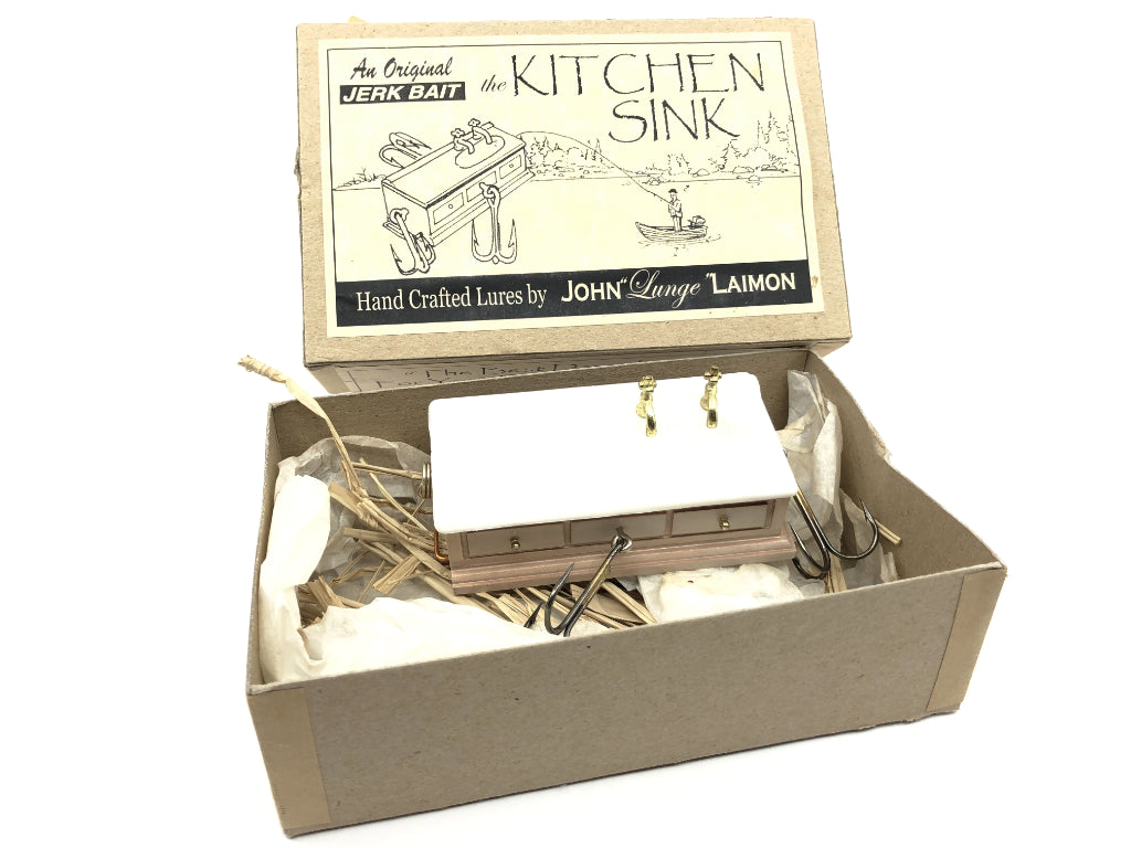 An Original JERK BAIT the KITCHEN SINK Lure by John Lunge Laimon with Box Novelty Lure
