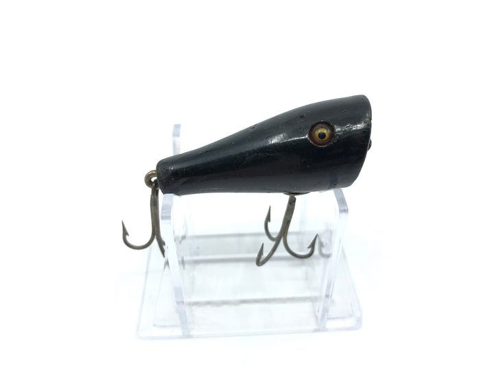 Creek Chub 5900 Midget Plunker in Black Color 5913 Wooden Lure Glass Eyes