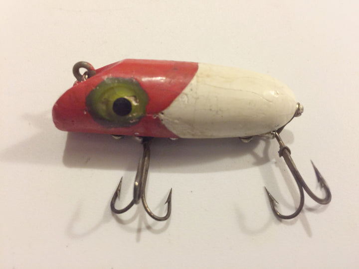 South Bend Spin-Oreno 967 Red White Wooden Antique Fishing Lure