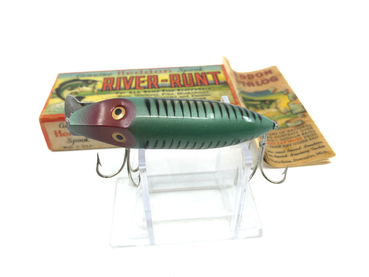 Heddon River Runt Spook Floater 9400-XRG Green Shore Color with Box
