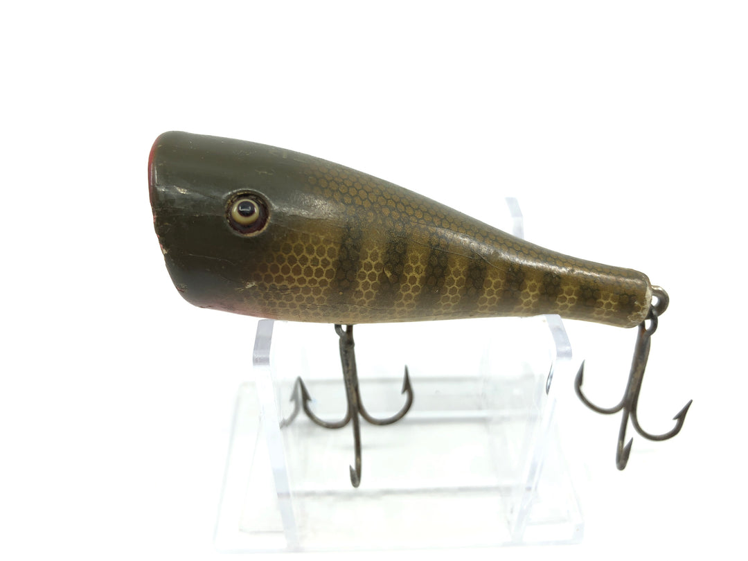 Creek Chub 3200 Plunker in Pikie Color Wooden Lure Glass Eyes