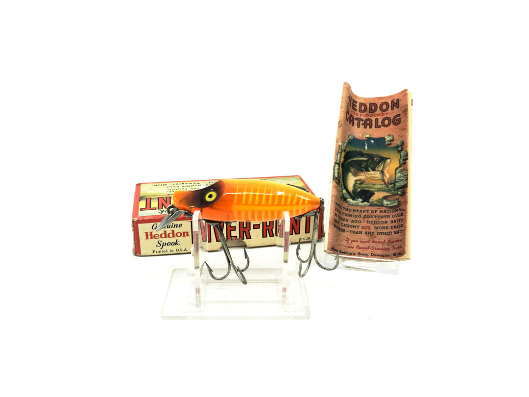 Heddon River Runt Spook Sinker 9110 SG-XOY Spook Glow Orange Silver Shore Color with Box