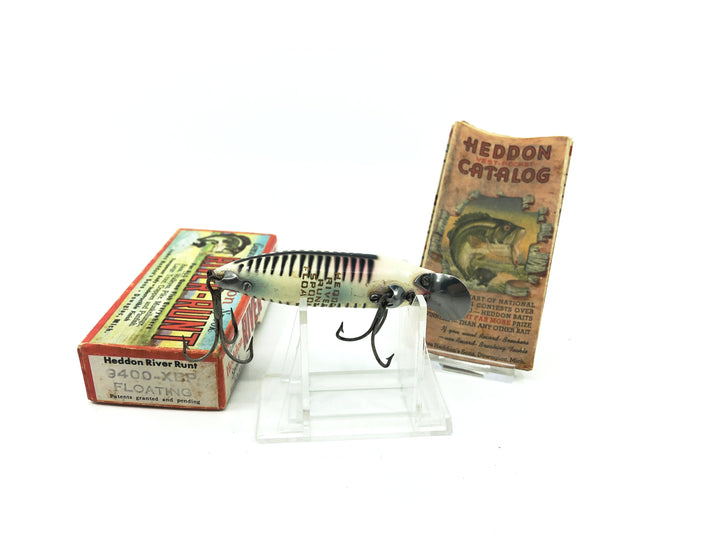 Heddon River Runt Spook Floater 9400 XBP Pearl Black Shore Minnow Color with Box