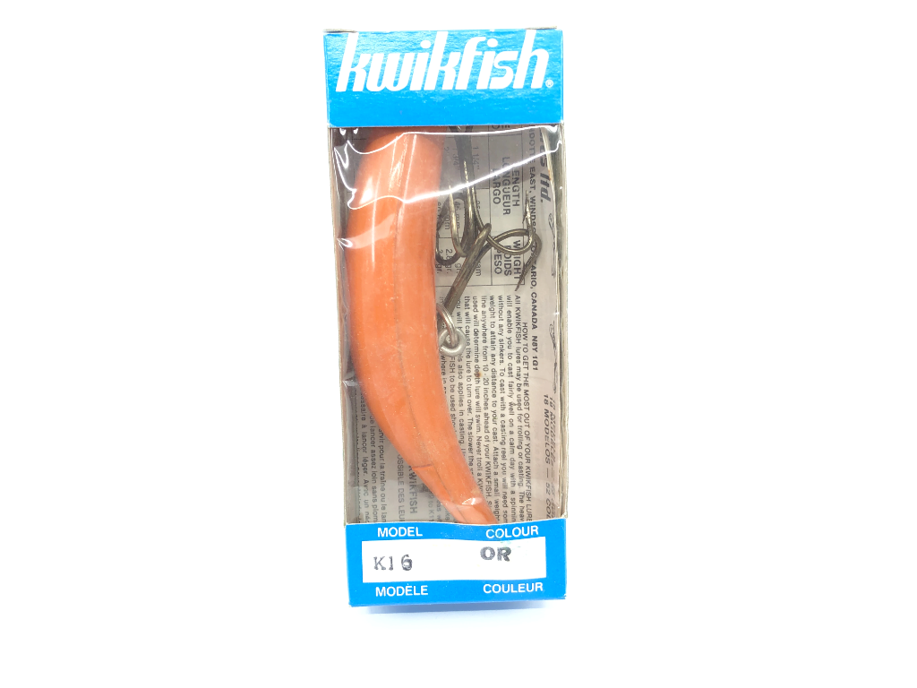 Kwikfish K16 OR Orange Black Spots Color New in Box Old Stock – My Bait ...