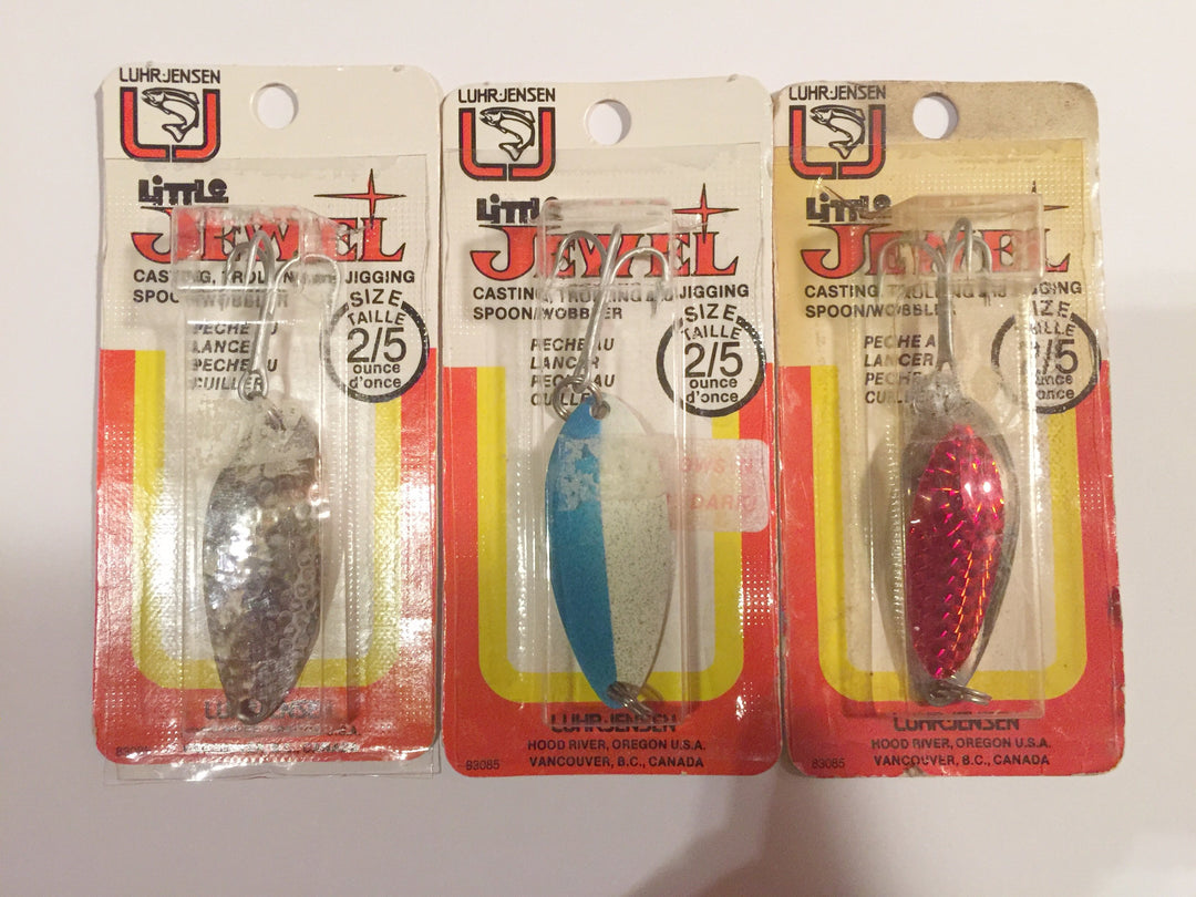 Luhr-Jensen Little Jewel Lures Lot of 3 New on Card 2/5 oz Lot 1