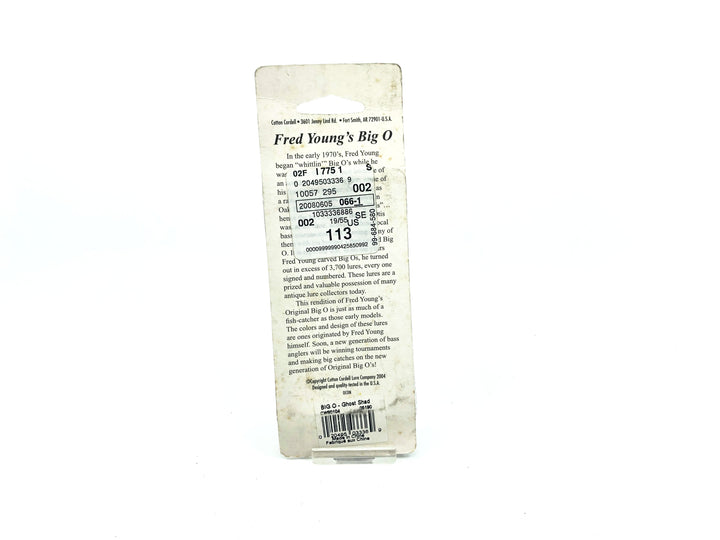 Cotton Cordell Fred Young Original Big O Wooden Lure Ghost Shad Color on Card
