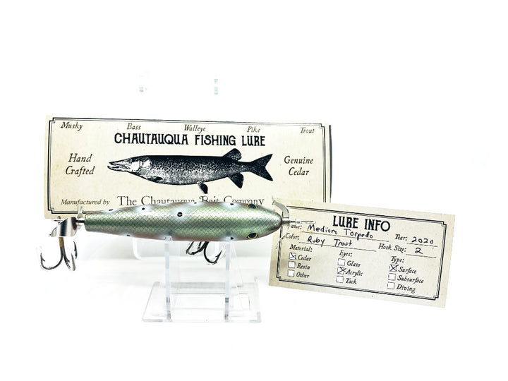 Chautauqua Special Order Wooden Medium Torpedo in Ruby Trout Color 2020