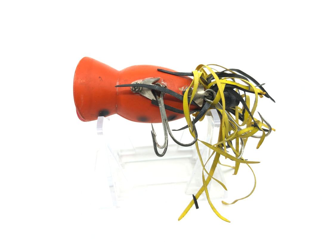 Arbogast Hula Popper Orange with Black Dots Color