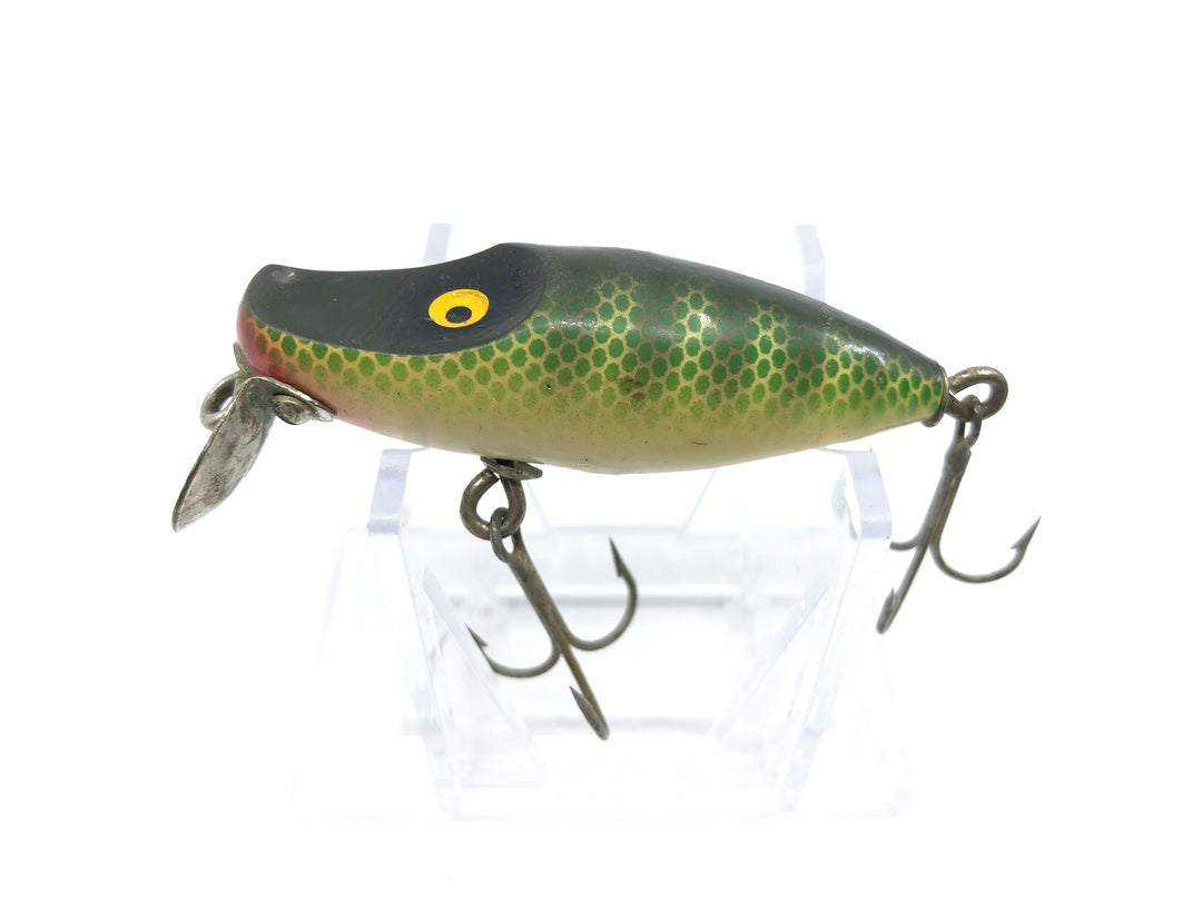 Millsite 99'R Sinker River Runt in Sunfish Color Indented Eyes Sideways Stamp